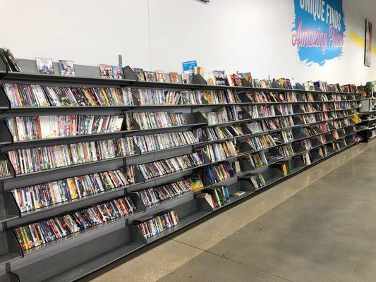 Lots of DVDs and books, but not much in the way of records