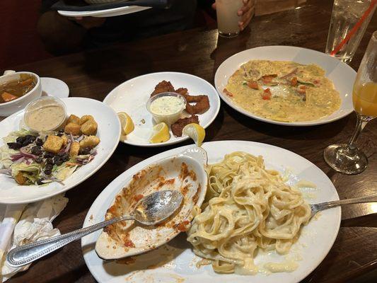 Baked Lasagna Combo Pasta Soup and Salad