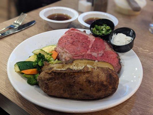 Thick cut prime rib.