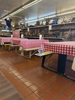 Clean Restaurant and great antique decorations.