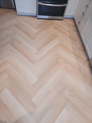 Herringbone Luxury Vinyl.