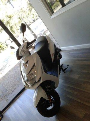 Check out our 150cc Lampo. All you need is a Motorcycle License and boom on the road.