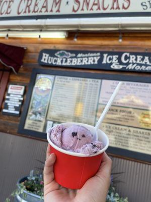 single scoop huckleberry