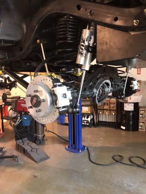 Rear disk conversion on a TJ.