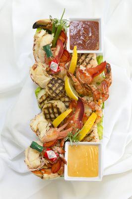 A delicious seafood platter for one of our catered events.