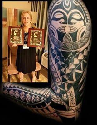 Best tribal tattoo at the National Tattoo Expo by Emilia