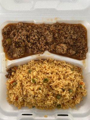 Picadillo Entree with Yellow Rice