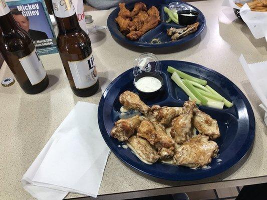 Jalapeño ranch wings and fries