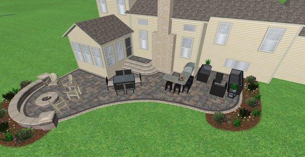 Paver patio design