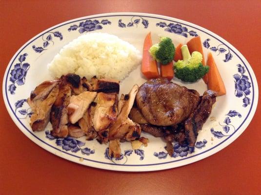 16. Chicken and beef teriyaki ($8.99)