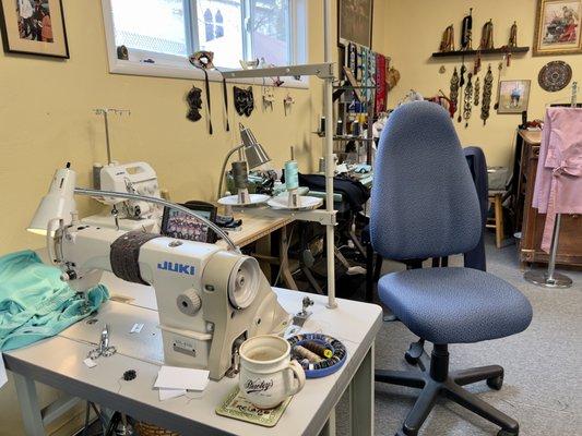 Armando's work areas are also clean and well organized.