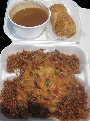 Special 2: Pork Egg Foo Young, Pork Fried Rice, & Egg Roll