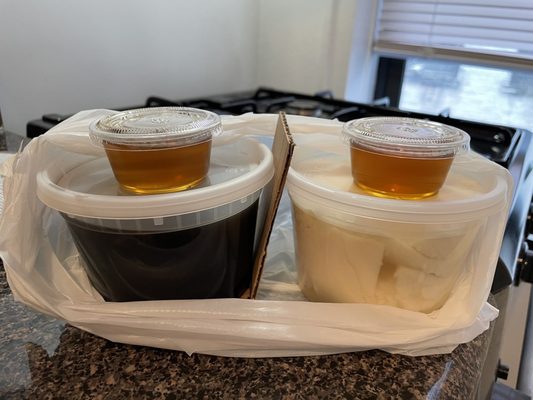 $2.50 each. Herbal Jelly & Hot Tofu Pudding. Simple Syrup. SUPER Fresh!