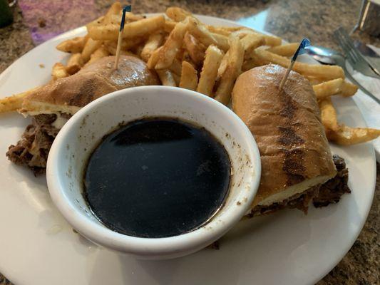 French Dip with garlic fries