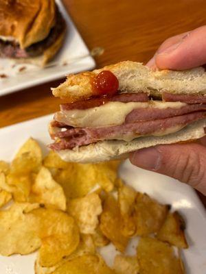 Taylor ham and cheese on Kaiser roll. Epic.