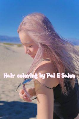 Hair coloring - Peach pink