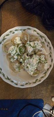 Pierogi Place frozen Beef Pelmeni prepared at home