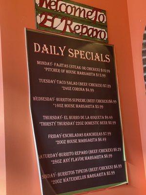 Daily Specials