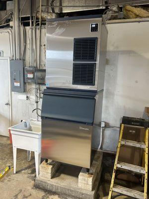 Newly installed commercial ice machine