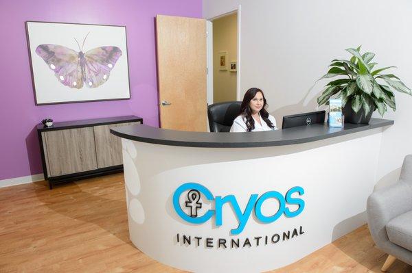 The front desk of the Cryos International Egg Bank