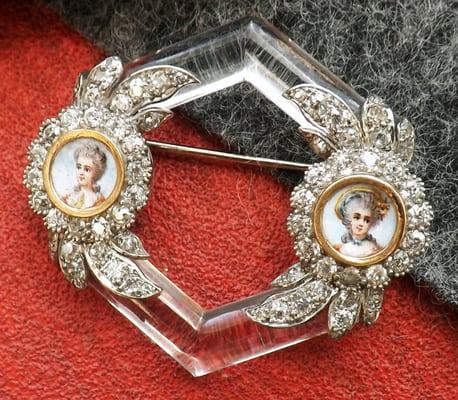 Edwardian Rock Crystal Brooch