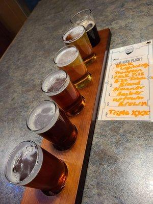 My flight. The pilsner, blond and amber were my faves