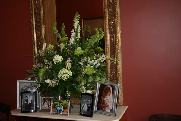 Table in foyer at Taylor-Grady House in Athens, GA.