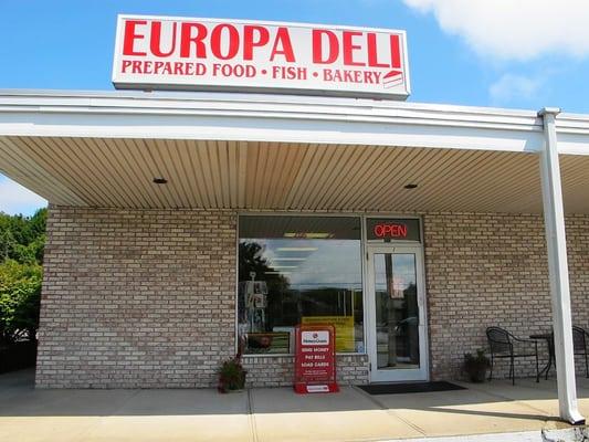 Europa Deli is at the end of a strip plaza next to Europa Cafe & Bakery.