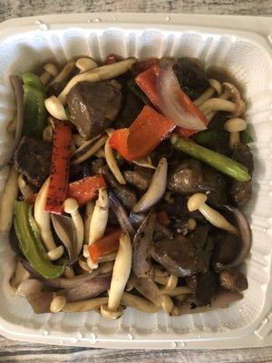 Stir Fry Rib Eye Steak with Mushroom