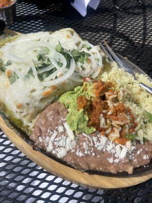 Green Chile chicken enchiladas