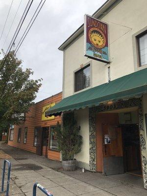 Exterior shot of Drunken Noodle taken looking north and west off of Lombard