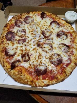 halal pepperoni with extra cheese