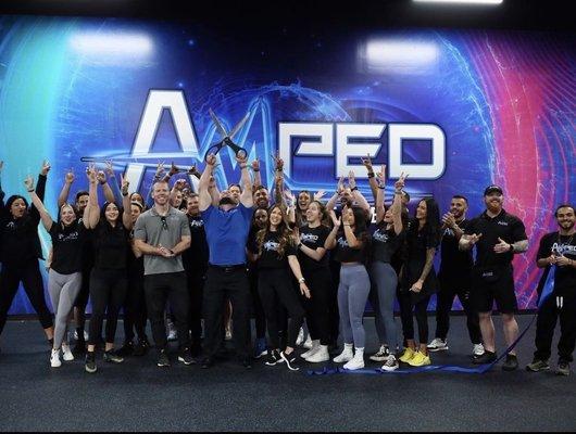 Amped Fitness Altamonte team photo and ribbon cutting!!