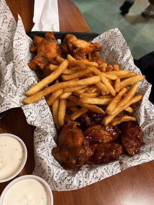 Wings and fries