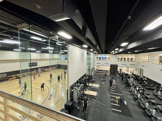 Gym and basketball court