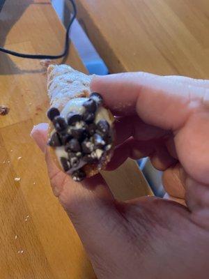 Cookie dough Cannoli really good.