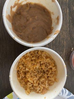 Rice and Side of Refried Beans (8oz.)