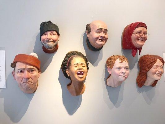 Amazing face sculptures by Zhanna Martin