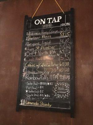 On tap today.