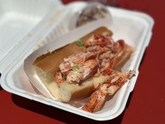 Lobster roll with butter