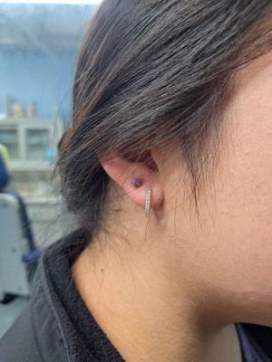 Lobe piercing