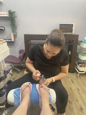 Pedicure - wow, my feet left feeling awesome and clean.