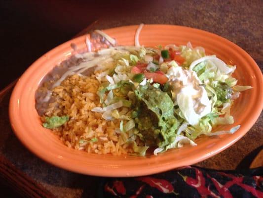 Platter that came with lunch fajitas