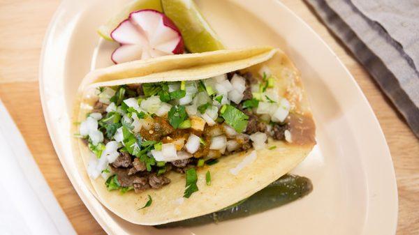 REGULAR TACO AND CAN 
 BE MADE WITH OUR HOMEMADE
 CORN TORTILLA