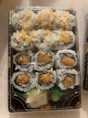 Spicy salmon roll & spicy shrimp roll - Any Two Classic Roll