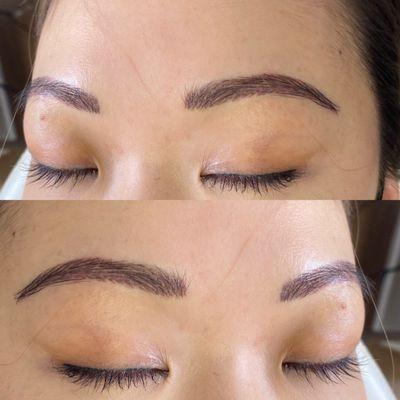 Full and natural permanent eyebrows By Terah Knight