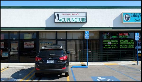 Healing Needle Acupuncture Exterior, Eastern side of 15355 Sherman Way, Van Nuys, CA Mini-Mall Complex