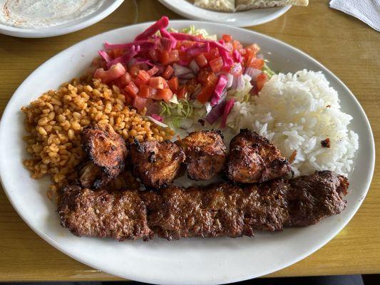 Lamb Adana and Chicken Shish Combination