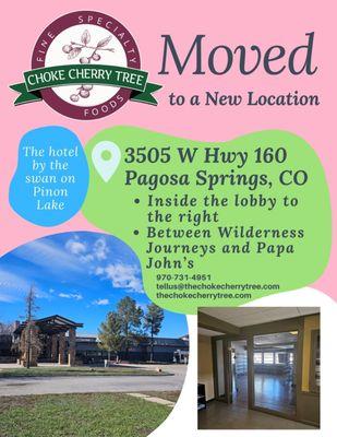 We have moved!  Come see us at our new retail location at 3505 W Hwy 160