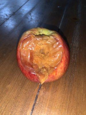 One of the apples that look worst than the others